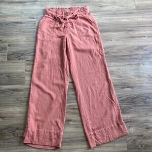 Elegant Coral Wide Leg Pants